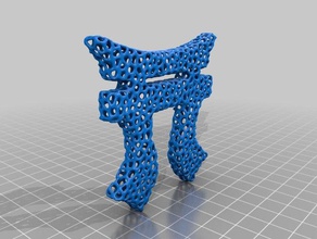 voronoi-torii Kunst 3d print model - Mito3D