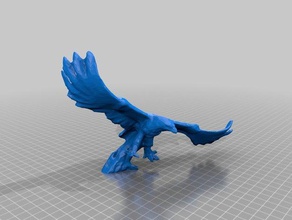 águia animais figurine escultura 3d print model - Mito3D
