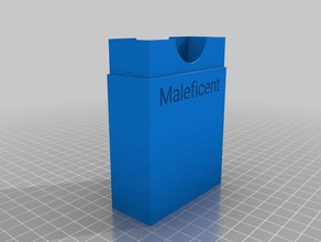 vilão - malévola deck box slim jogos personalizado 3d print model - Mito3D