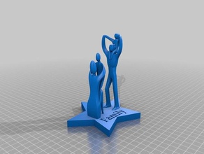 la familia de escultura personas Impresora 3d papá familiar mamá 3d print model - Mito3D