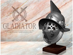 gladiator helmet art armor armour colosseum roman rome warrior 3d print model - Mito3D