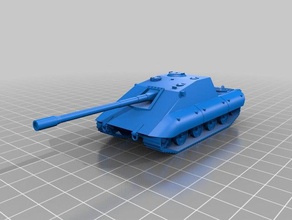 jagdpanzer e-100 vehículos 15mm alemania tanque la 2 ª guerra mundial 3d print model - Mito3D