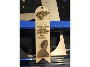 game thrones double sided bookmark laser cut 2d art 3d print model - Mito3D