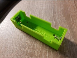 accu batería 18650 titular de la percha portaherramientas y cajas colgador 3d print model - Mito3D
