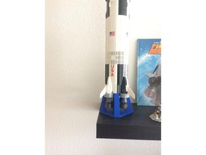 dikey stand lego saturn v destek dökün inşaat oyuncaklar Satürn standı 3d print model - Mito3D