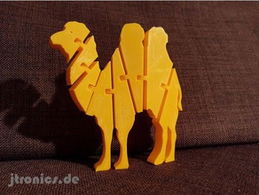 flexi articulado camello completo a los animales animal articulados flex flexible jtronics 3d print model - Mito3D