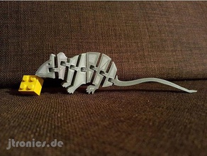 flexi articulated mouse animals animal flex flexible jtronics 3d print model - Mito3D