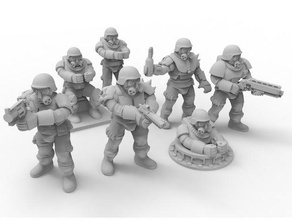 gaslands crew toys & games 15mm 20mm 40k mad max miniature necromunda post apocalyptic scout wargaming warhammer 3d print model - Mito3D