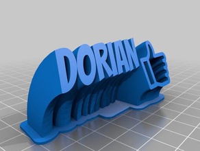 dorian isim plakası ofis özelleştirilmiş 3d print model - Mito3D