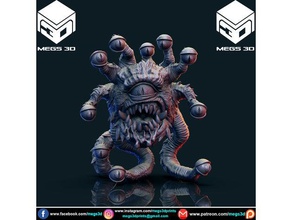 beholder eye tyrant models 3d printable dnd miniature megs3d tabletop game gaming 3d print model - Mito3D