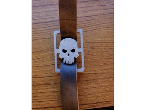 skull buckle leather strap costume 3d print model - Mito3D