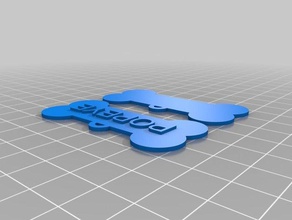 my customized pet id tag bone pets 3d print model - Mito3D