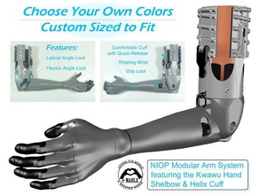 niop kwawu remix amputee arm e-nable enable e nable helix prosthetic shelbow 3d print model - Mito3D