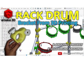 rack de bateria midi arduino A impressão 3d mega suporte tambor e-drum controlador 3d print model - Mito3D