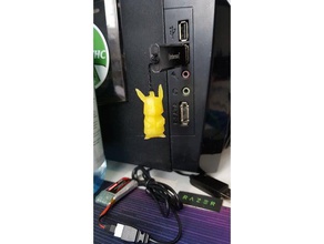 pikachu portachiavi giocattolo & accessori di gioco anime la cenere elettrico tipo keychain nintendo pokedex pokemon motorino avviamento i videogiochi 3d print model - Mito3D