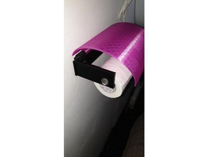 suporte papel higiênico casa de banho despejo poo merda wc porta 3d print model - Mito3D