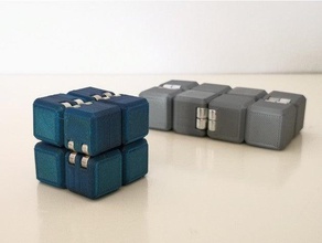 infinito cubo magnético de la bisagra diseño paramétrico juguetes mecánicos fidget kobayashi magentic el imán 3d print model - Mito3D