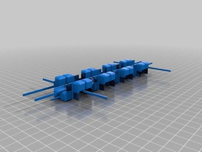 my customized 8x2 kobayashi fidget cube infinity parametric mechanical toys 3d print model - Mito3D