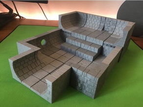 esgoto elevados de telhas openforge 20 compatível brinquedo & acessórios para jogos dnd masmorras e dragões terreno calabouço dungeon tiles openforge2 pathfinder tampo mesa 3d print model - Mito3D
