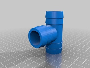 meine angepasste Schlauch-Widerhaken-tee Haushalt kundengebundene 3d print model - Mito3D