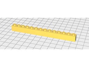 1x14 lego brique 3d yazıcı aksesuarları 3d print model - Mito3D