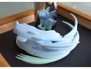 anamorphic cute dragon animals fun math 3d print model - Mito3D