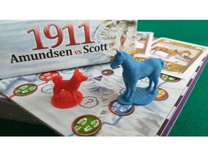 1911 amundsen vs scott - meeples juegos boardgame token 3d print model - Mito3D