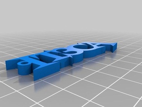 my customized simple named keychain keychains 3d print model - Mito3D