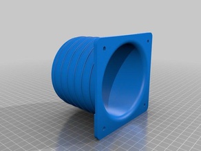 4inch ducting hose mount machine tools 3d print model - Mito3D