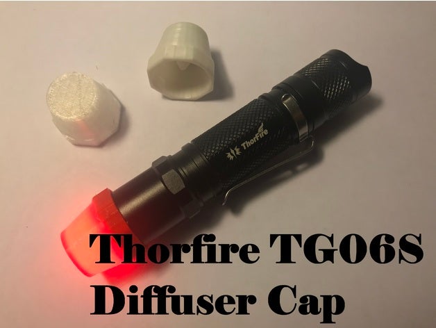 thorfire tg06s flashlight diffuser cap sport & outdoors customized darkness eradicator diffuseur diffusor lamp lampe poche lantern led light torch linterna remix taschenlampe 3D print model - Mito3D