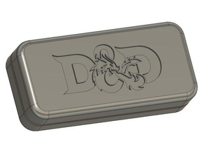 simple d&d dice case w logo 3d print model - Mito3D
