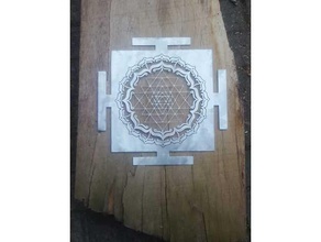 shri yantra signs & logos diagramm geometrisch mantra yoga 3d print model - Mito3D