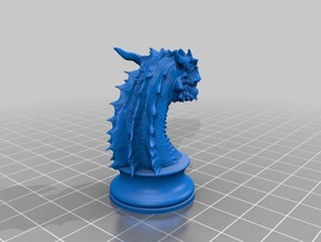 scacchi dragon knight di 3d print model - Mito3D