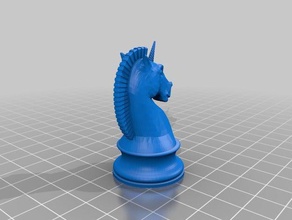 satranç unicorn knight 3d print model - Mito3D