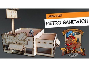 metro sandwich hobby láser de corte wargaming 3d print model - Mito3D