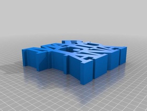 my customized variable word sculpture 2 sculptures 3d print model - Mito3D