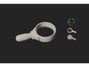 clue token mansions madness eldritch horror toy & game accessories boardgame cthulhu lens magnifying glass rpg tabletop villen des wahnsinns 3d print model - Mito3D