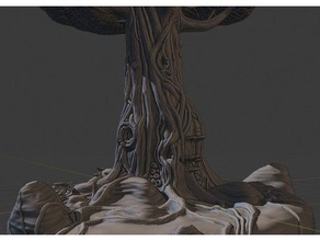 muy detallada viejo árbol diy modelo de apoyo las esculturas alto nivel detalle la modelización modelos naturaleza escultura terreno los árboles 3d print model - Mito3D