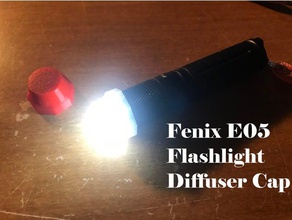 fenix e05 flashlight diffuser cap sport & outdoors astronomy customized darkness eradicator hunting lamp lantern led light torch night vision remix 3d print model - Mito3D