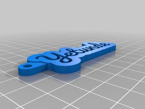 yetunde key chain keychains customized 3d print model - Mito3D