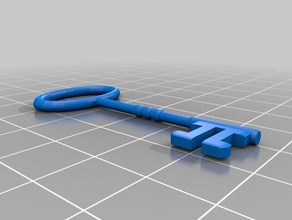 Dekorative Antike Schlüssel Schlüsselanhänger keychain Halskette Anhänger 3d print model - Mito3D