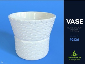 vase f - décor 3dprint 3dprinting de la décoration greendrop3d maison 3d print model - Mito3D