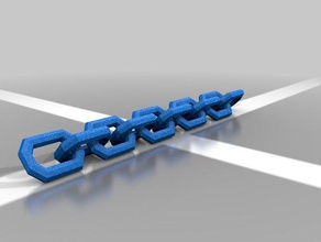 simple chain connect parts 3d print model - Mito3D
