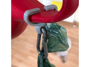 dog poop bag carrying clip pets bags 3d print model - Mito3D