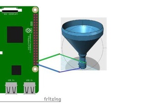 bell siphon pluviomètre de l'électronique 3d print model - Mito3D