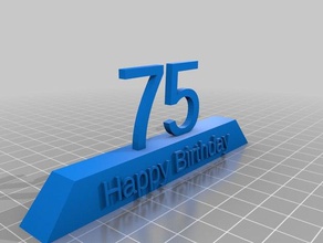 feliz aniversário sinais e logotipos aniversario cumpleanos 3d print model - Mito3D
