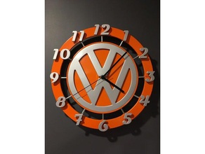 vw funky clock decor 3d print model - Mito3D