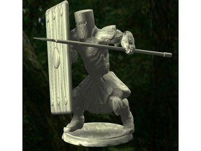 şövalyeler - mızrak Kalkan kule görevlisi oyuncaklar ve oyunlar dnd gardiyan muhafız birimi pathfinder rol yapma rpg askerler spearman spears kalkanı asker birimler 3d print model - Mito3D