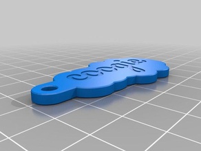 mi personalizados de doble cara clave la cadena multi material impresión su nombre llaveros personalizado 3d print model - Mito3D