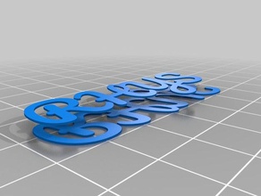 my customized double sided key chain multi material printing your name keychains 3d print model - Mito3D